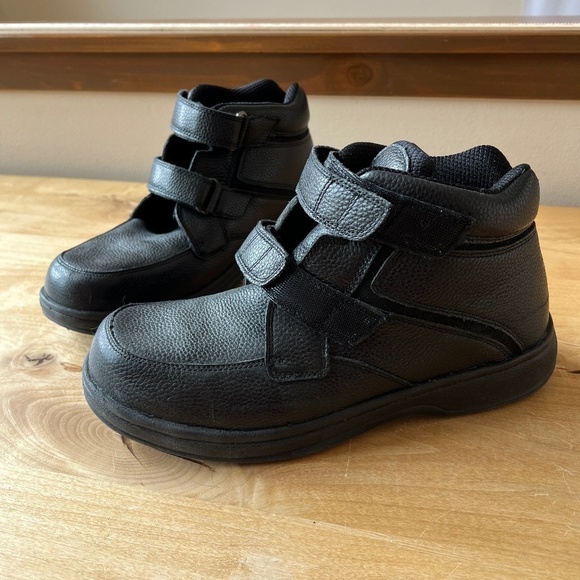 ORTHOFEET ORTHOPEDIC LEATHER GLACIER GEORGE BOOTS MEN 9 LEATHER ORTHOTIC COMFORT - Picture 1 of 10